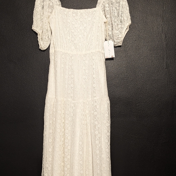 NEW! White Vintage Baby Doll Dress - Picture 5 of 9